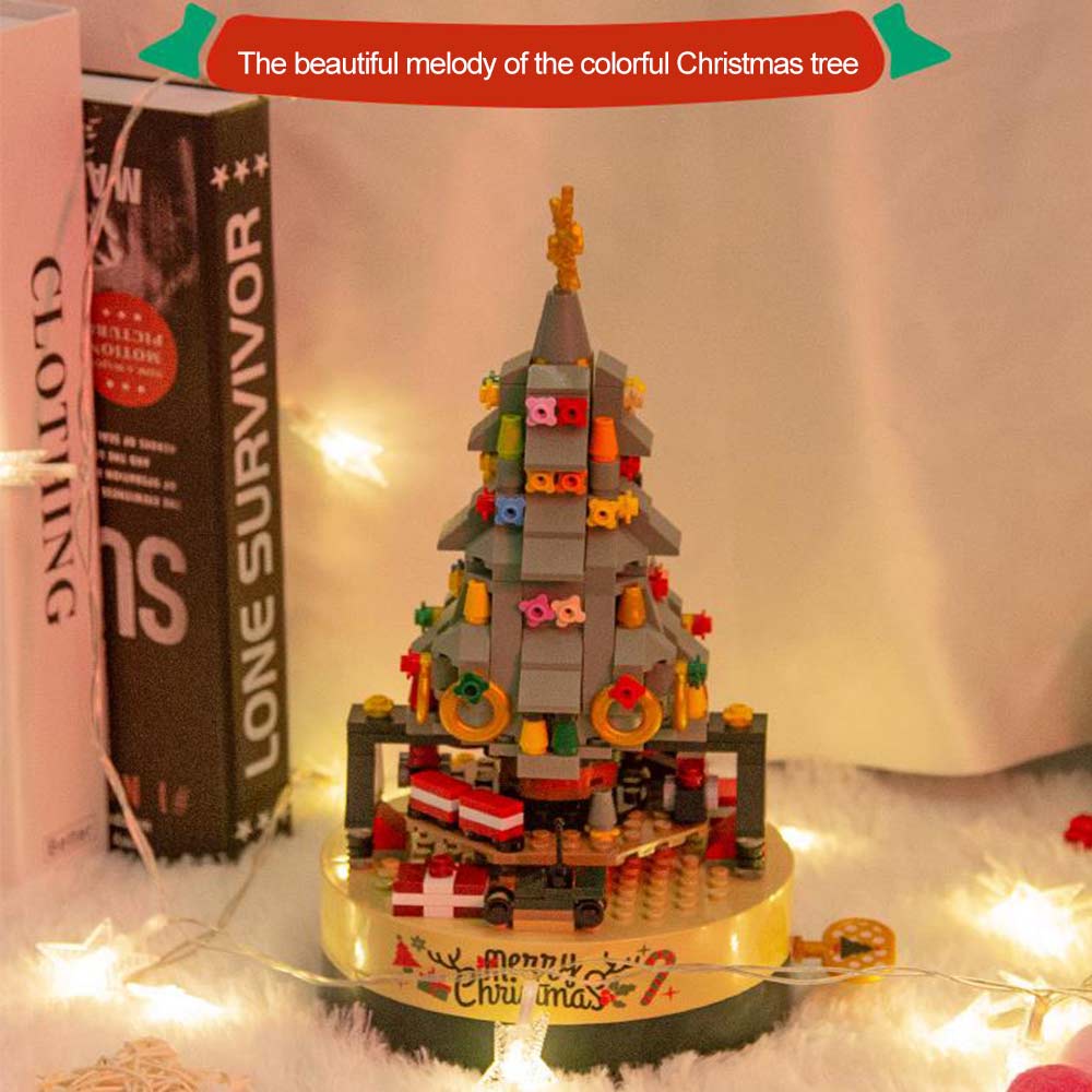 Christmas Tree Blocks Octopus Box Music Box Ornaments Gift Boxed Christmas Gifts New