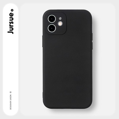 Ốp lưng JURSUE mềm chống bẩn chống sốc viền vuông đen Cho iPhone 16 15 14 13 12 11 Pro Max SE 2020 X XR XS ip 8 7 Plus YCS14