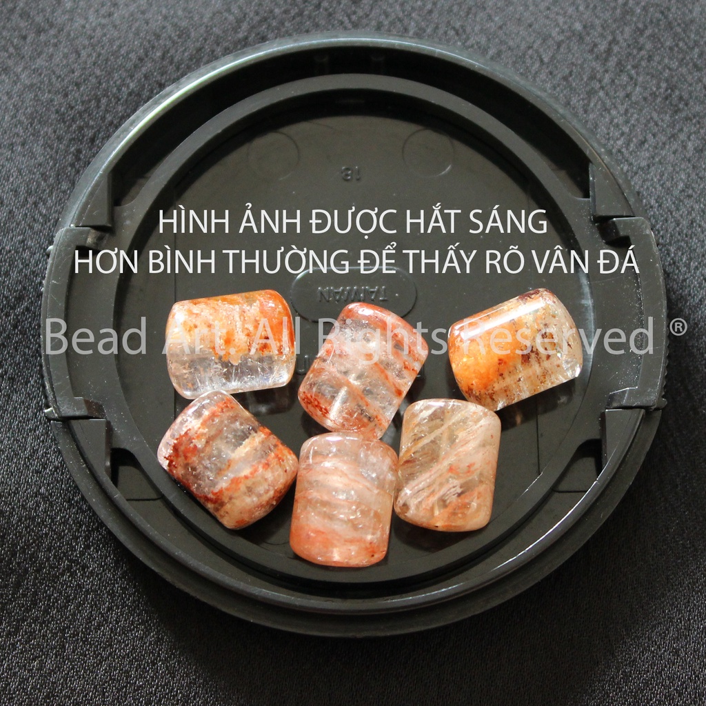 12x9MM Đá T.A Ưu Linh Đa Tầng Tông Nâu Đỏ, Hoả, Thổ, Phối Vòng Tay Phong Thuỷ, Chuỗi Hạt, Trang Sức - Bead Art