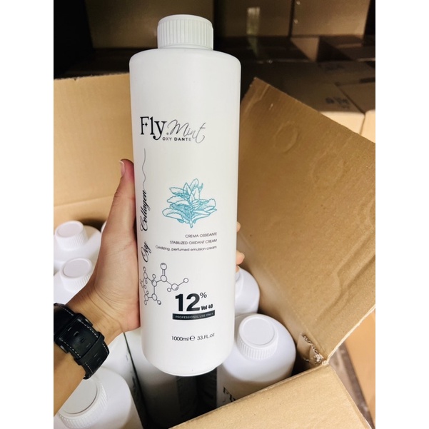 TRỢ NHUỘM OXY FLY MINT, TINH CHẤT BẠC HÀ, Chống Xót,Siêu Dưỡng, Dung Tích 1000ml dành cho Salon - Hàng Chính Hãng FLY