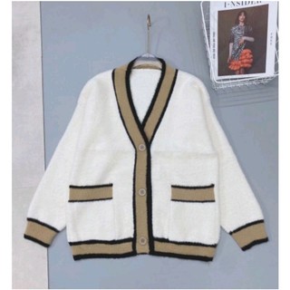 Áo cardigan len lông thỏ