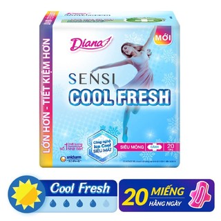 BVS băng vệ sinh Diana Sensi Cool Fresh có cánh 20 miếng