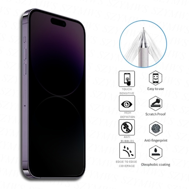 Miếng Dán Bảo Vệ Màn Hình Chống Nhìn Trộm Cho iphone 15 14 13 12 11 pro max x xs max xr