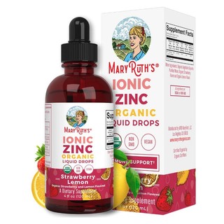 Kẽm ionic zinc hữu cơ vị dâu và chanh maryruth's 120ml