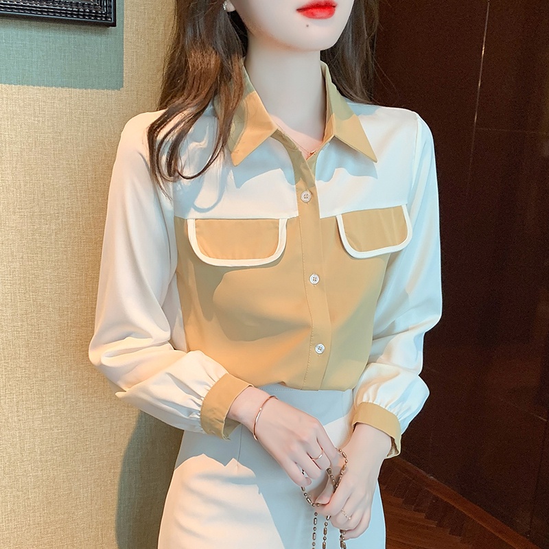 Áo Sơ Mi Dài Tay Thiết Kế Đơn Giản Thời Trang Mùa Thu Cho Nữ
