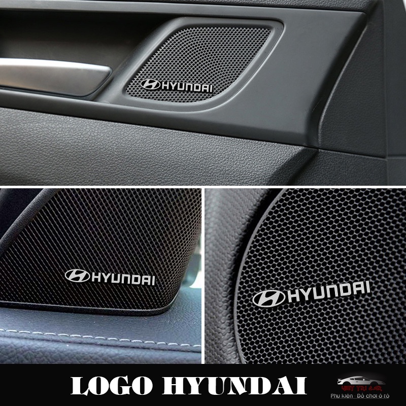 Tem Logo Hợp Kim Decal dán Loa Ô Tô, Trang trí Nội Thất Xe Ô Tô Dành Cho Mercedes,BMW,Audi,Hyundai,Kia..