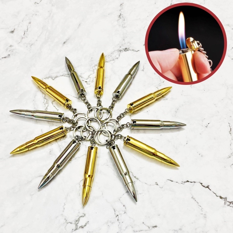 Móc Khoá Đa Năng Kim Loại Hình Viên Kẹo Đồng Vàng - Bạc