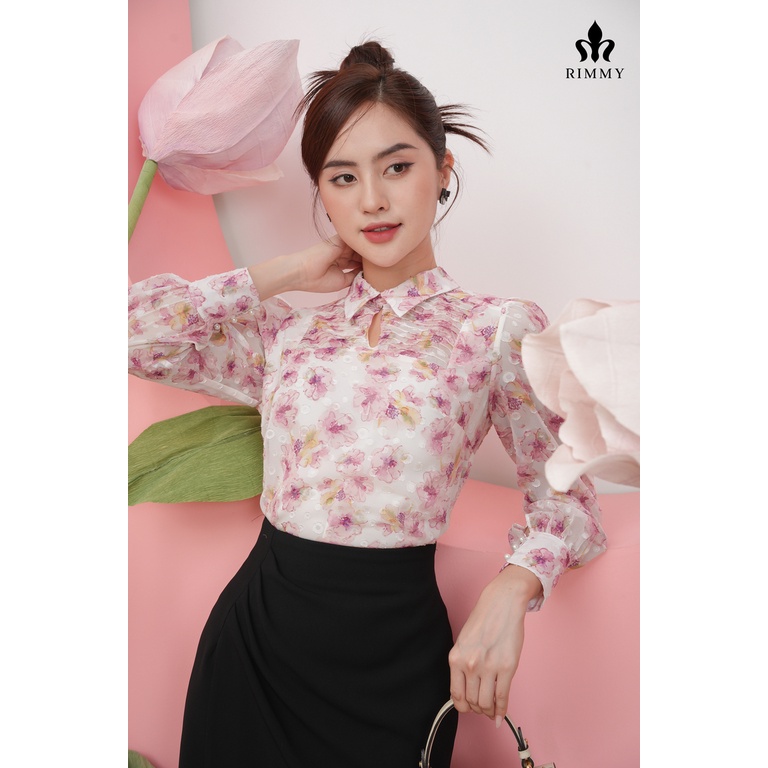 Áo sơ mi hoa hồng nhi Irene shirt Rimmy