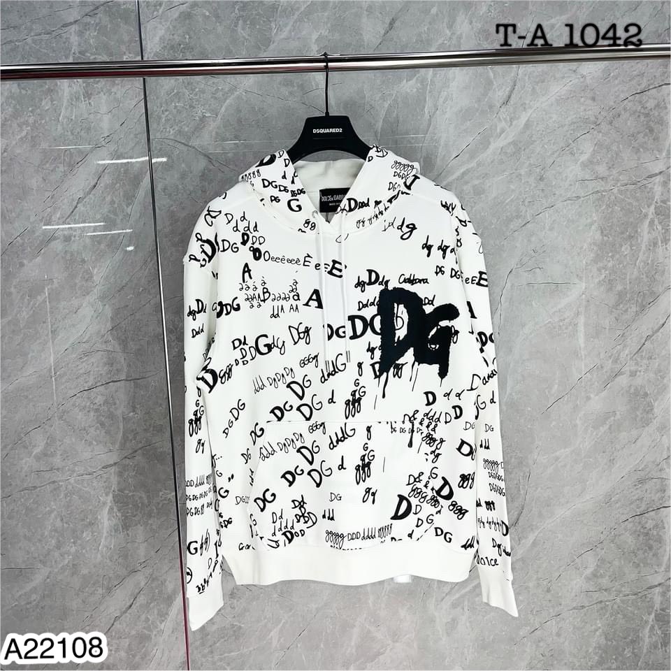 Áo Hoodie Nam D&G Họa Tiết Nhiều Chữ . Áo Nỉ Hoodie Unisex Nam Nữ D&G Cao Cấp - MINH TÂY STORE
