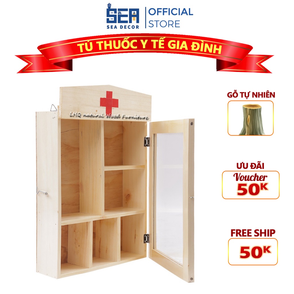 [Mã BMLT35 giảm đến 35K đơn 99K] Tủ Thuốc Y Tế Gia Đình Sea Decor