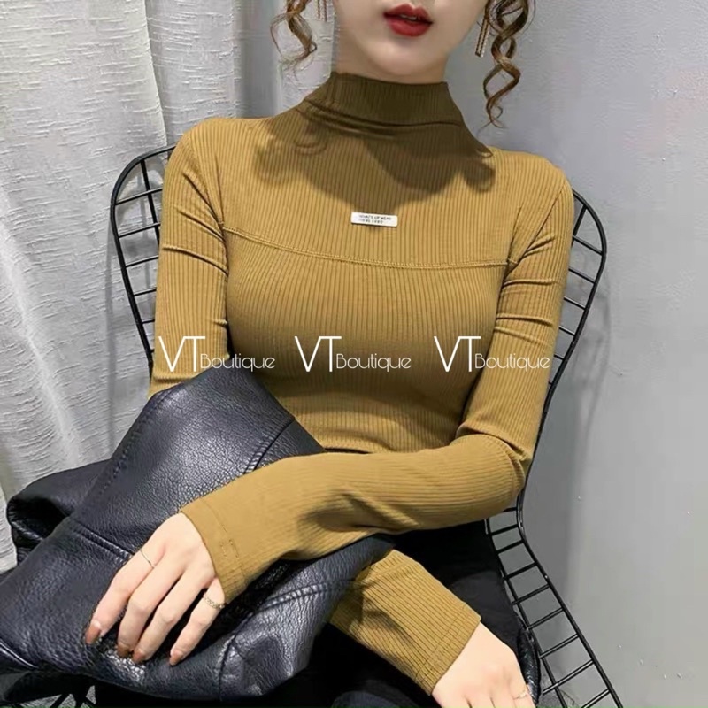 Áo tăm Hàn tag ngực siêu đẹp