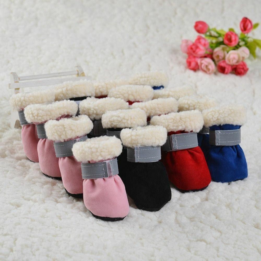 Giày Chống Trượt Dày Dặn Giữ Ấm Cho Thú Cưng