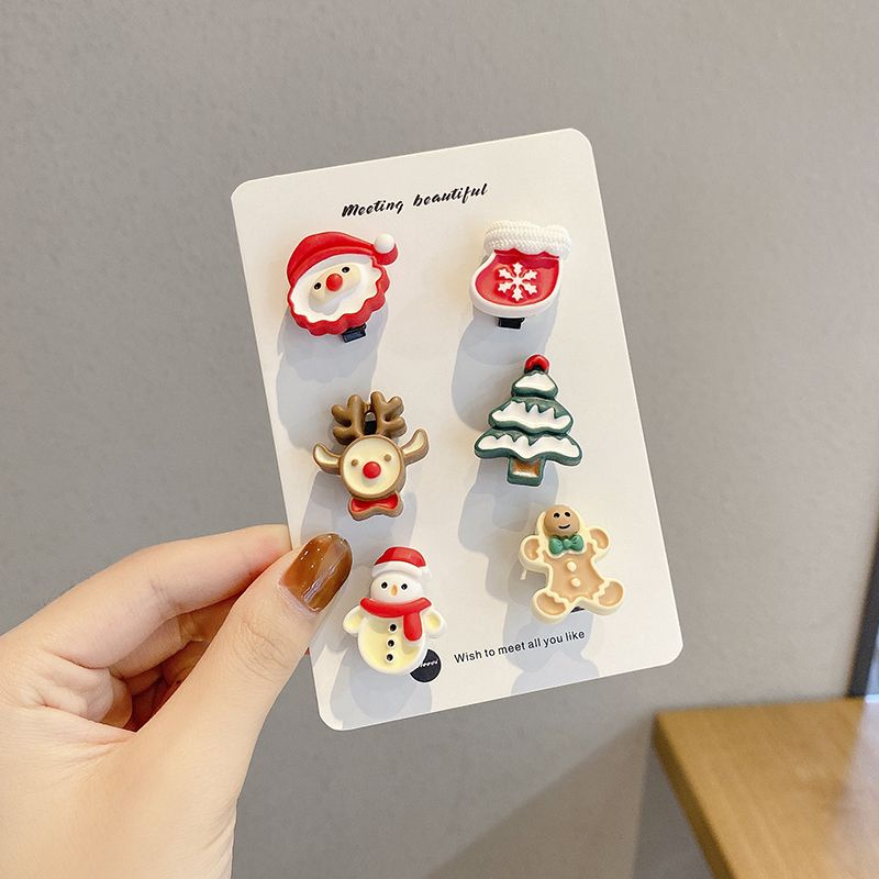 Kẹp Tóc Hình Ông Già Noel Dễ Thương Thời Trang Kẹp tóc hình cây thông Noel kẹp tóc nai sừng tấm kẹp tóc giáng sinh quà Giáng sinh phụ kiện tóc giáng sinh