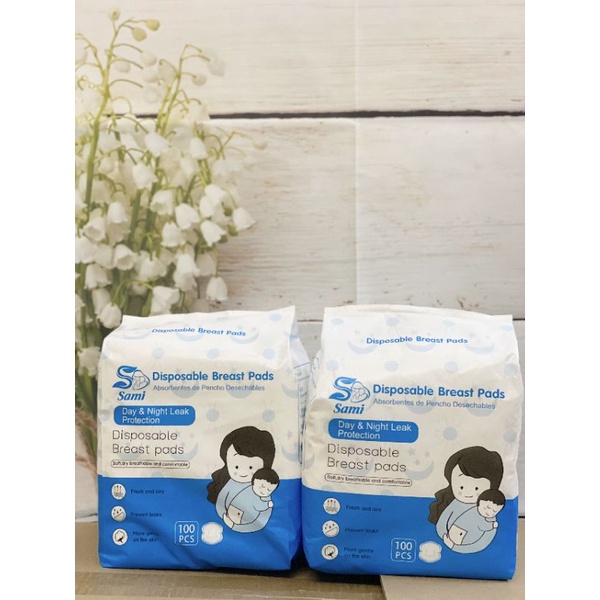 Bịch 100 Miếng Lót Thấm Sữa Sami Siêu Thấm Hút