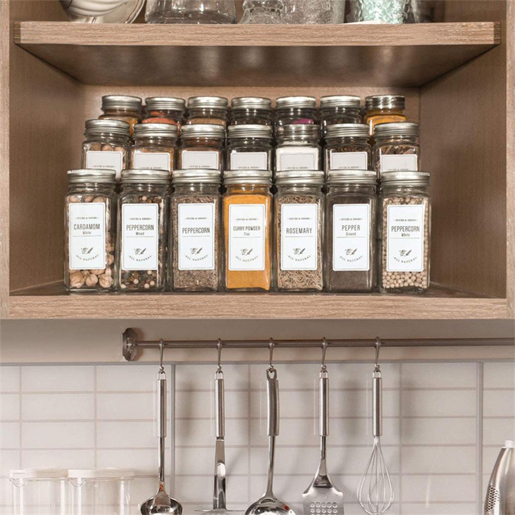 Hộp Đựng Gia Vị Thảo Mộc Hình Vuông Có Nắp Đậy Sắp Xếp Gọn Gàng Cho Nhà Bếp