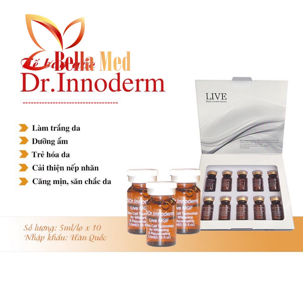 Tách lẻ Tế Bào Gốc Dr.Innoderm Làm Trắng Giảm Nhăn Dr.Live MGF Solution Hàn Quốc 1 lọ x 5,5ml