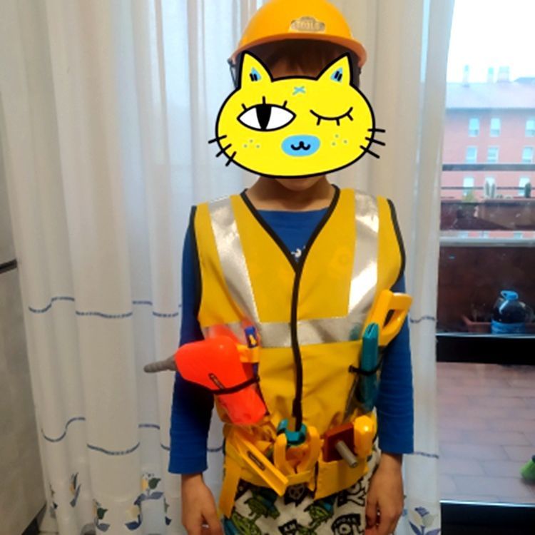 Bộ Đồ Hóa Trang Công Nhân 15 Món Cho Bé