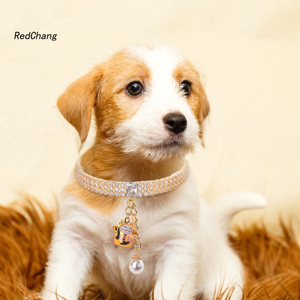 Vòng Cổ Bằng Đồng Đính Pha Lê Giả Đa Năng Dễ Thương Cho Cún Cưng