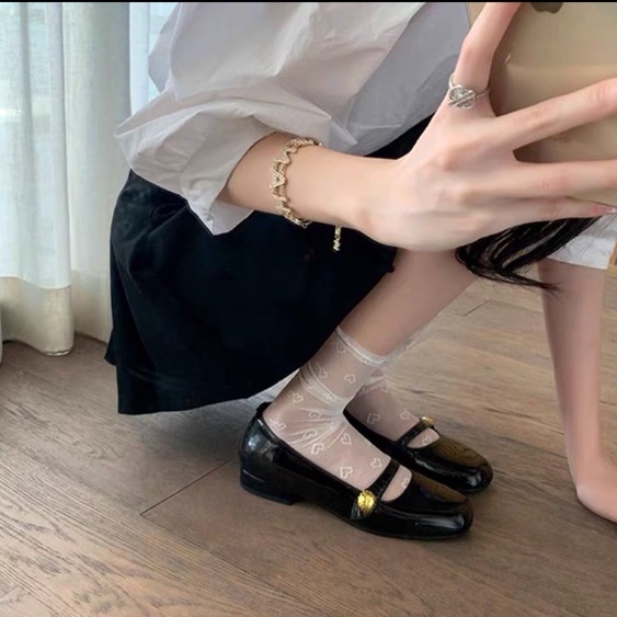 Giày bệt nữ búp bê Mary Jane hoa hướng dương