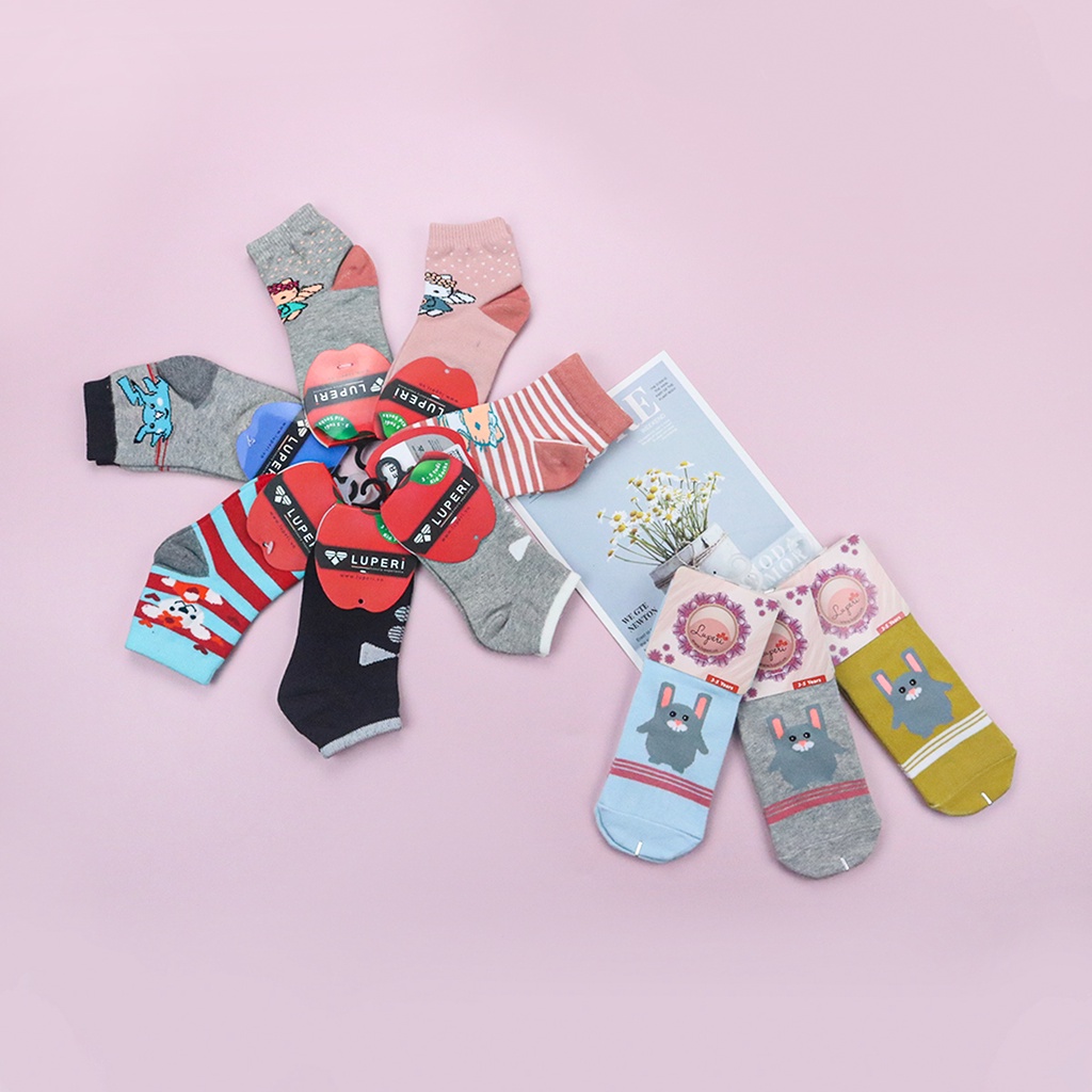 Tất Trẻ Em Từ 3 Đến 5 Tuổi Luperi Chất Liệu Cotton Co Giãn Thấm Hút Mồ Hôi Kháng Khuẩn An Toàn Cho Da Bé Sp24