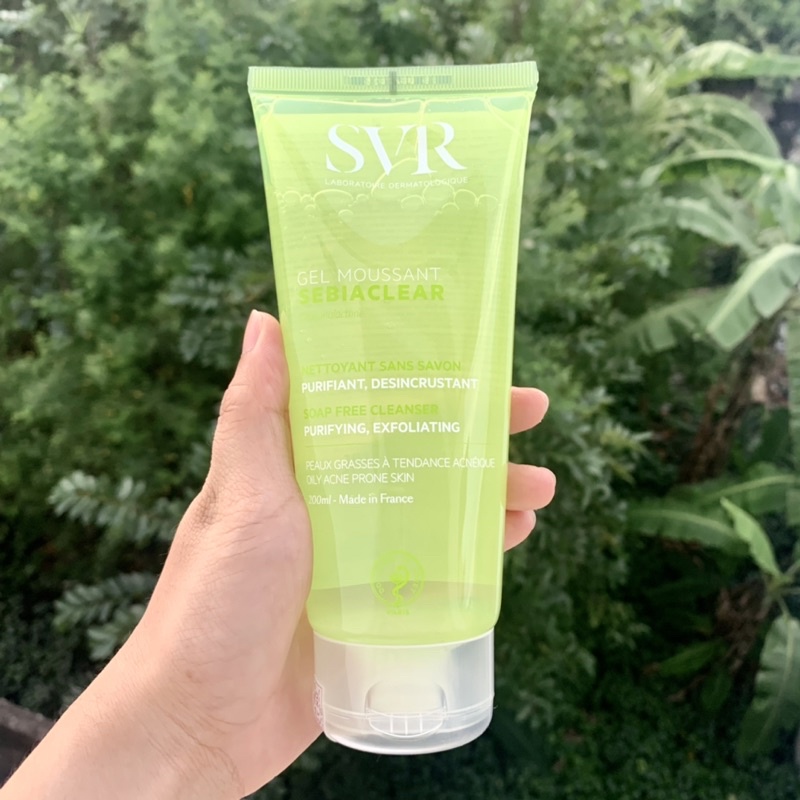 SỬA RỬA MẶT SVR DẠNG GEL CHO DA KHÔ MÀU XANH LÁ SVR SEBIACLEAR GEL MOUSSANT