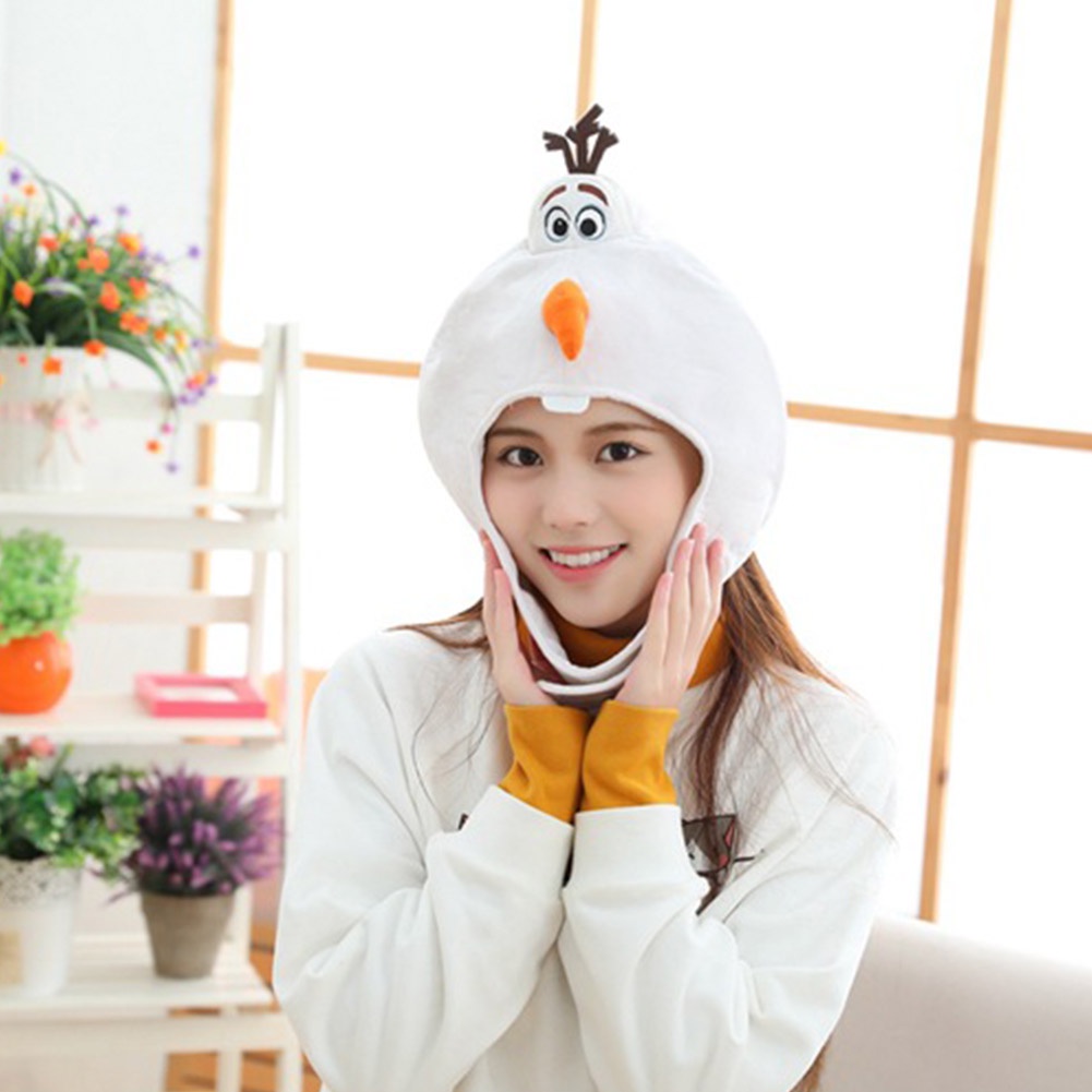 Mũ Hóa Trang Người Tuyết Olaf Nhồi Bông Dễ Thương Cho Bé Gái