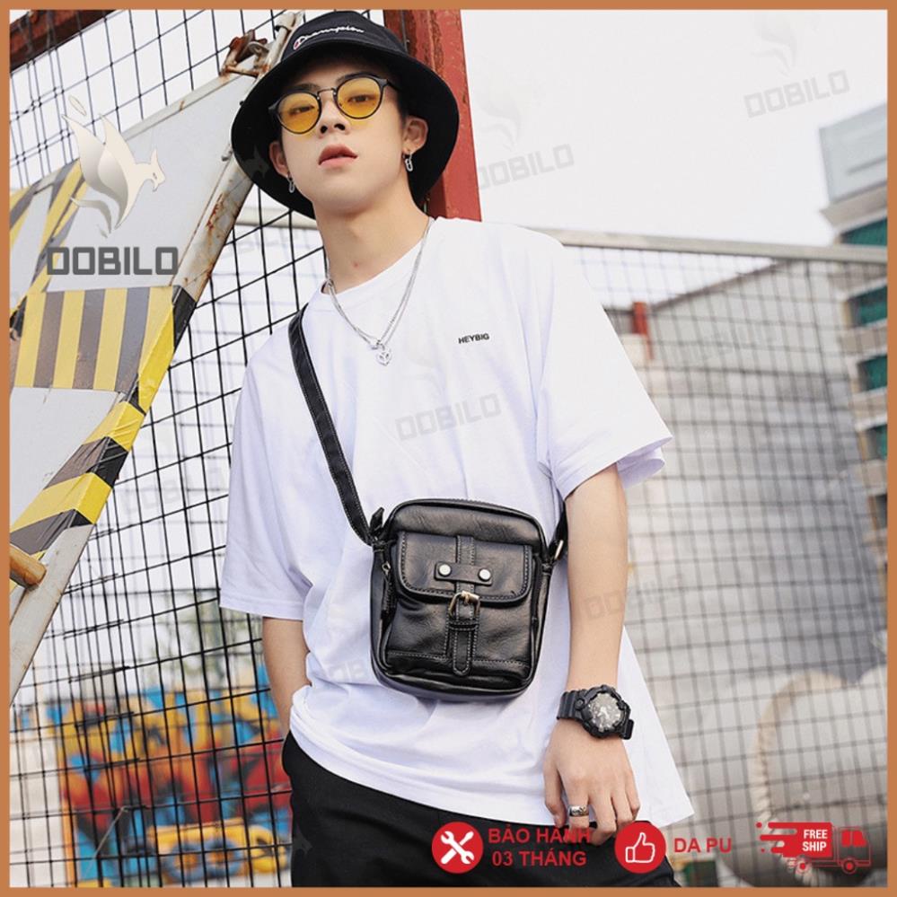 Túi Chéo Nam Mini Unisex, Da Cao Cấp Chống Nước DOBILO BG02