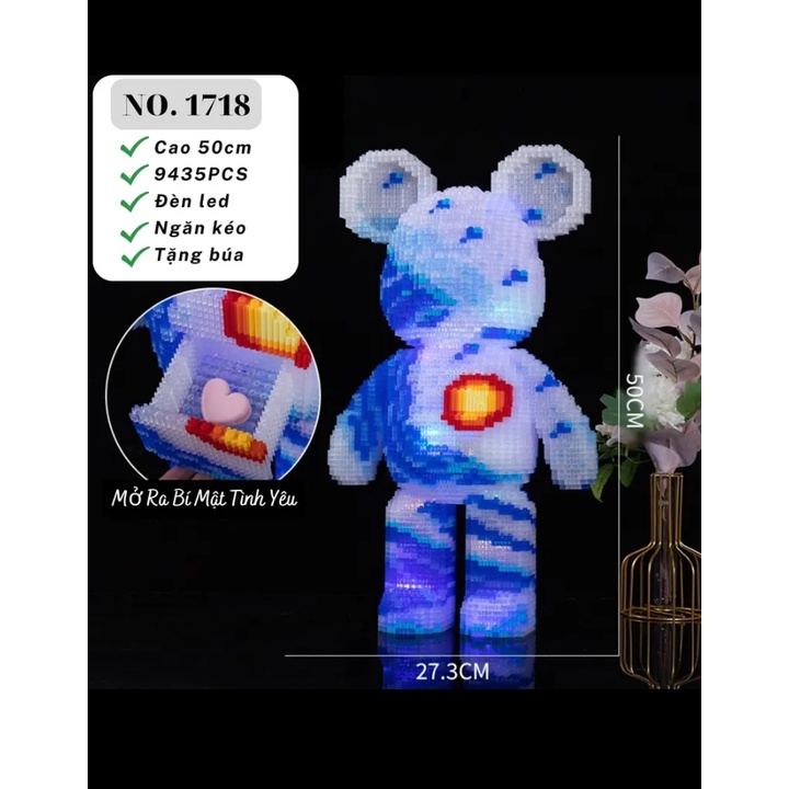 Lego Gấu Bearbrick Trong Suố