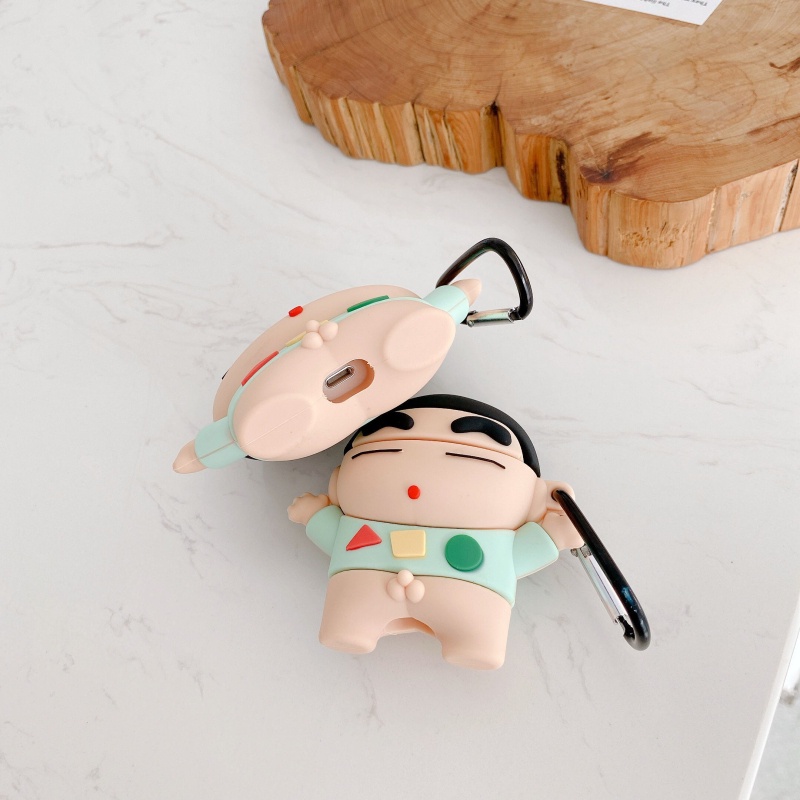 Vỏ Bảo Vệ Hộp Sạc Tai nghe không dây Bằng Silicon Mềm Họa Tiết Shinnosuke Cho Airpods Pro 2 3 1