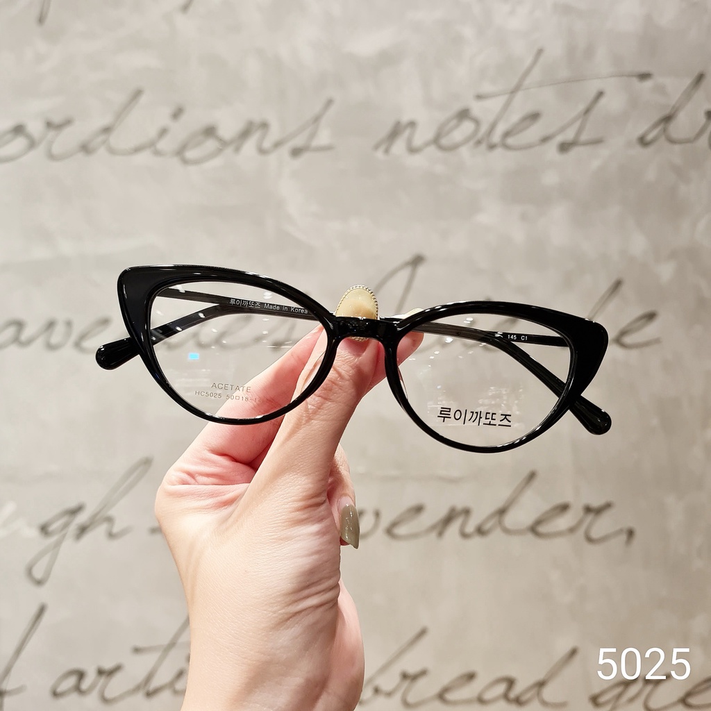 Gọng kính mắt mèo nữ LILYEYEWEAR chất liệu nhựa Acetate cao cấp chắc chắn màu sắc thời trang tự nhiên 5025
