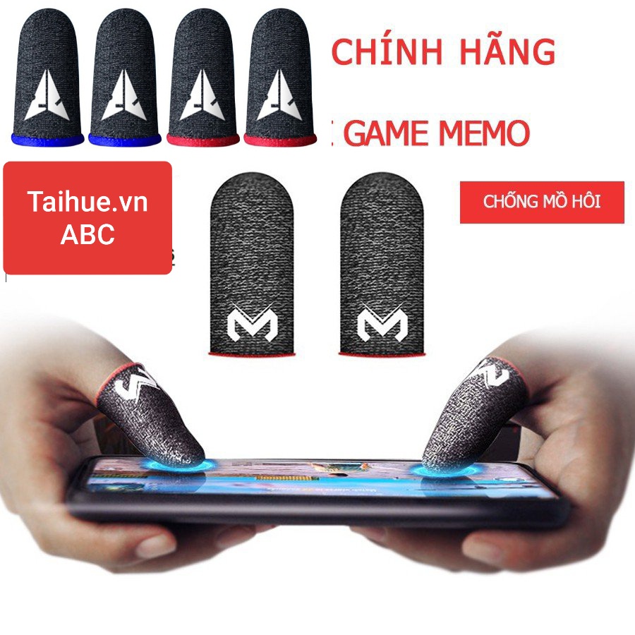 Bao tay chơi game Memo sợi bạc cao cấp 2 ngón, găng tay chống mồ hôi tay hiệu quả Memo