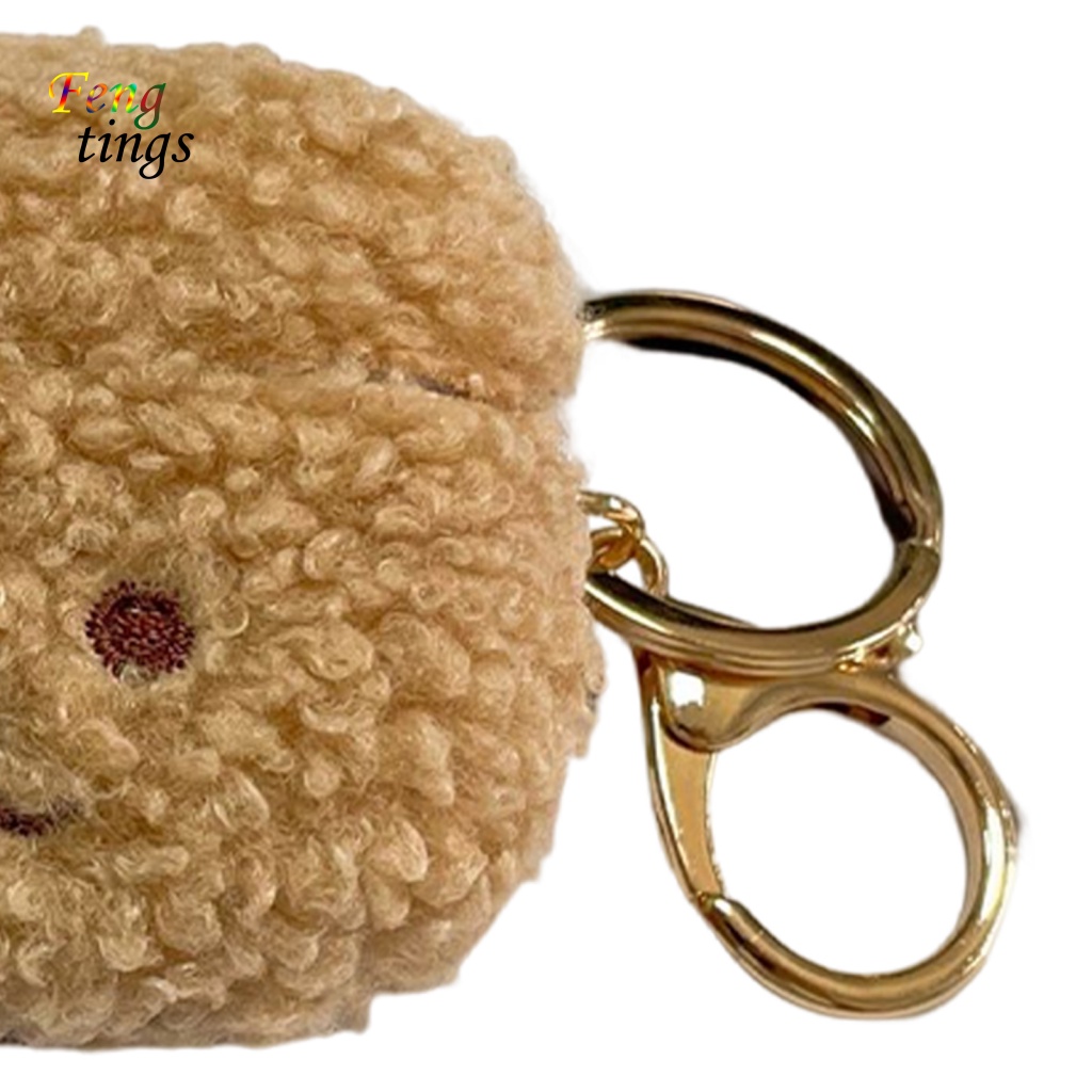 Vỏ Bảo Vệ Hộp Sạc Tai Nghe AirPods 3 Bằng Lông Nhung Hình Tròn Thoải Mái