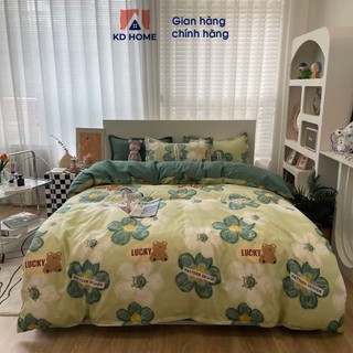 Bộ chăn ga gối cotton poly sét 4 món vỏ chăn nhiều học tiết dễ thương miễn phí may ga bo chun m4 m6 m8