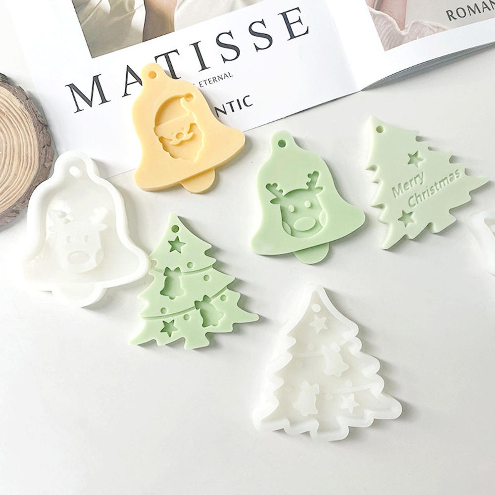 Khuôn Silicone Làm Bánh Hình Ông Già Noel / Tuần Lộc / Cây Thông / Hoa Tuyết DIY