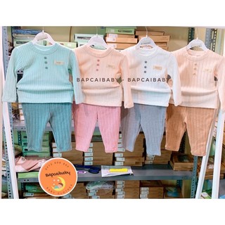 Bộ len Merino, bộ Nỉ lông cổ 3p Hrnee mềm ấm cho bé trai bé gái