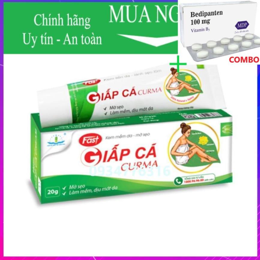 Combo Bedipanten 100mg +  ✅ Kem liền da - Lành sẹo lõm Giấp Cá CURMA