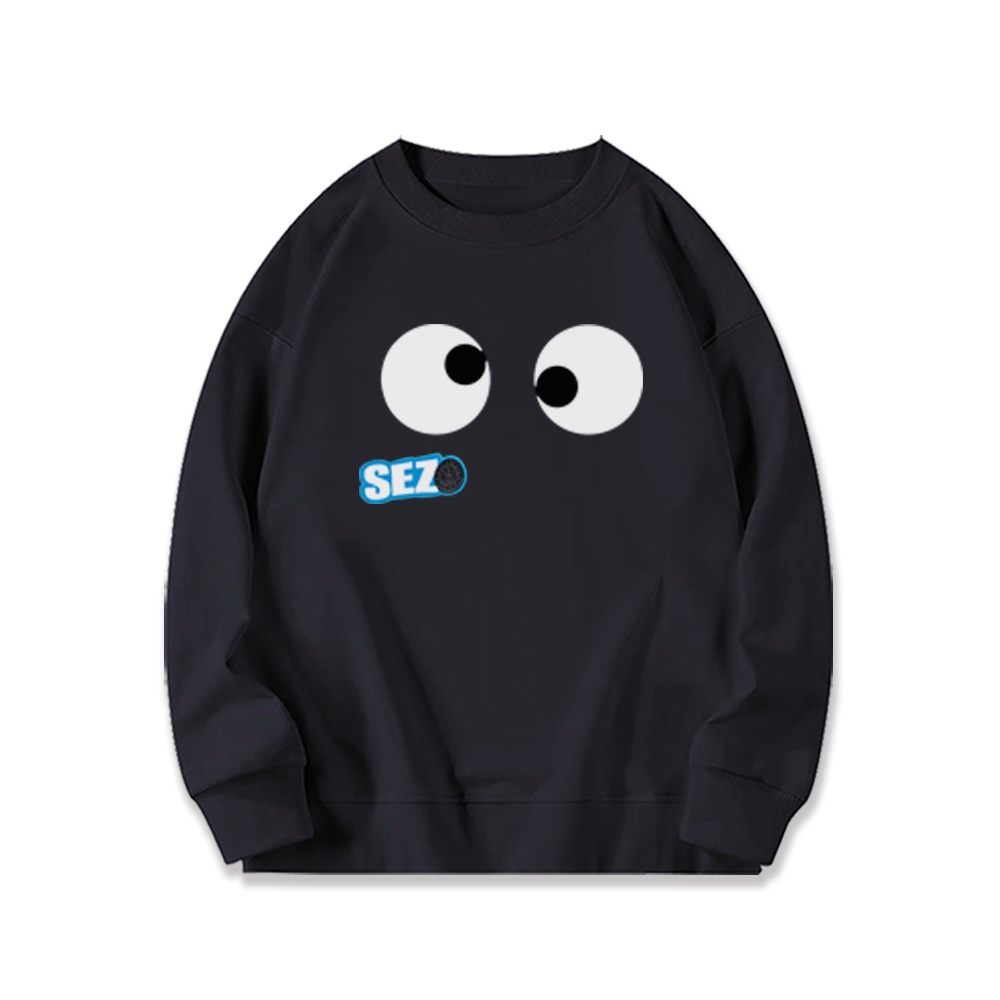 Áo hoodie/ Áo sweater/ Áo thun RDGF tay dài dáng rộng in họa tiết đôi mắt phong cách Hàn Quốc thời trang dành cho nữ