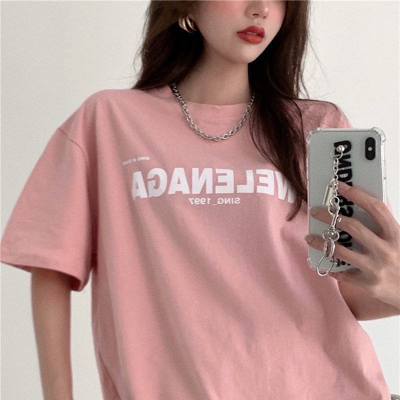 NRVP Áo Thun Unisex Mùa Hè Dáng Suông Tay Cộc Phong Cách Hàn Quốc Cho Nam Nữ