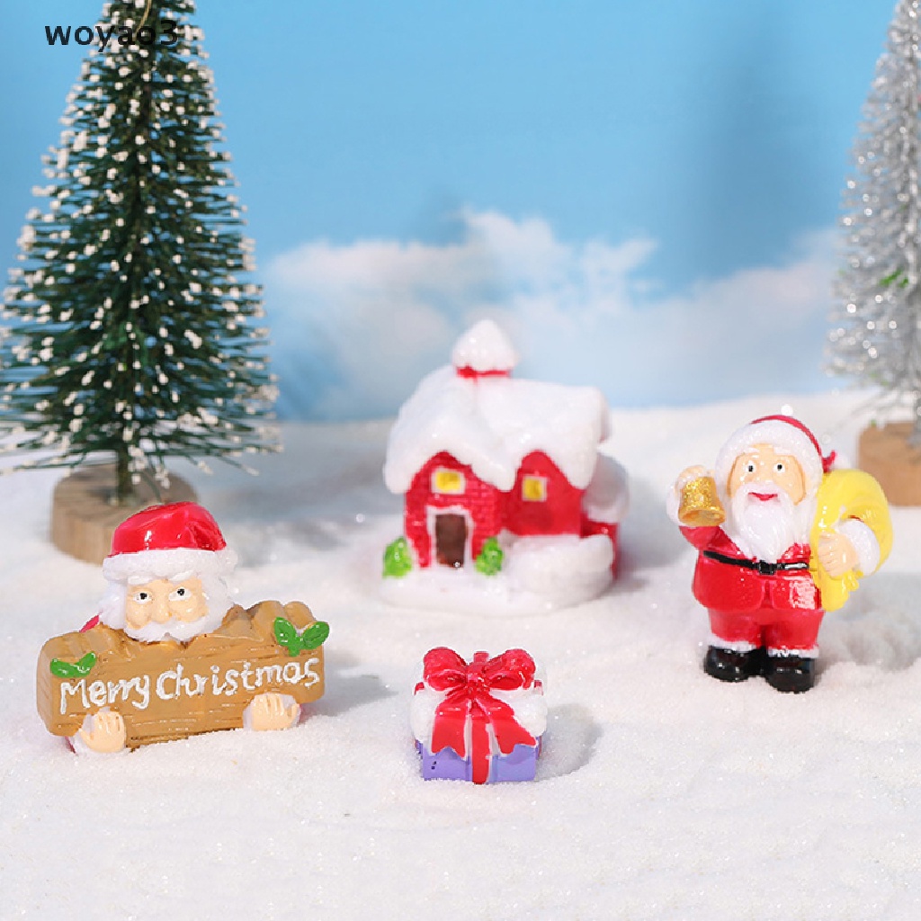 [woyao3] Tượng Nhựa Resin Trang Trí Tiểu Cảnh Giáng Sinh