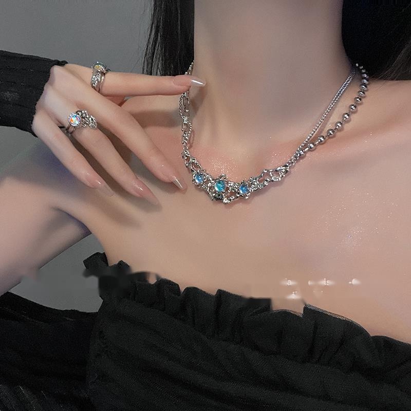 Vòng cổ Đính Đá Mặt Trăng Sang Trọng Phong Cách Harajuku