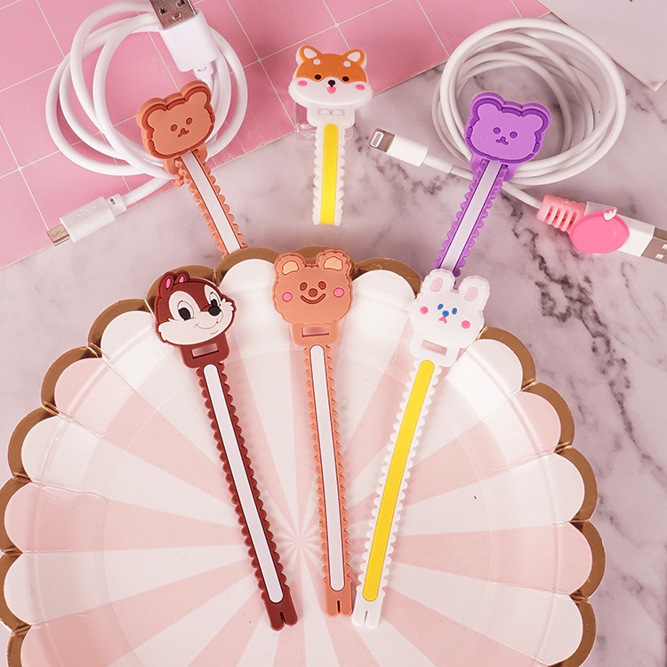 Dây Quấn Thu Gọn Tai Nghe, Dây Cáp, Dây Điện Hoạt Hình 🍀Clovershop68🍀