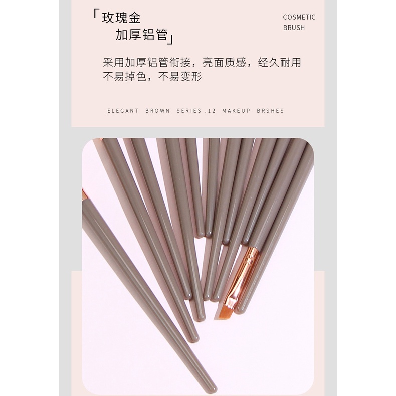 Bộ 12 Cọ Trang Điểm Mắt Chống Nhòe Tiện Dụng