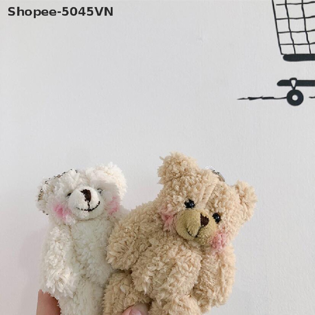 Móc Khóa Hình Gấu Nhồi Bông Mềm Mại Trang Trí Túi Xách