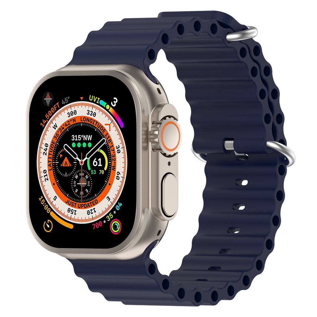 Dây Đeo Đồng Hồ Bằng Silicone Siêu apple 49mm 45mm 41mm 44mm 40mm 42mm 38mm 7 6 se 5