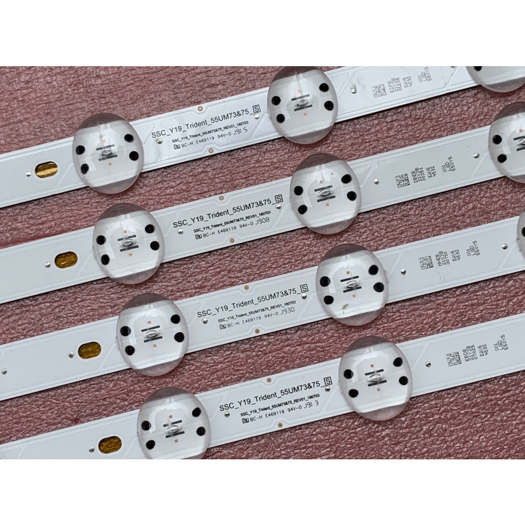 LED TIVI LG 55UN7290 55UM7300 55UM7400 55UM7500 BỘ 4 THANH MỖI THANH 8 BÓNG 6V DÀI 58,3cm SSC_Y19_Trident_55UM73&75