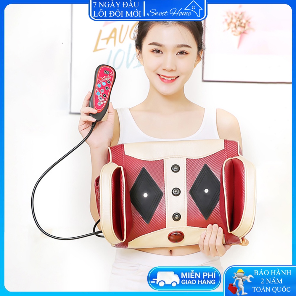 Máy massage cột sống cao cấp công nghệ điện xung trung tần, máy massage toàn thân cơ chế rung 9 cấp độ