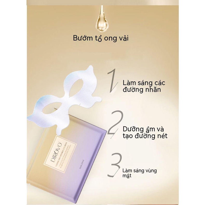 Mặt Nạ Mắt Dirovo Làm Sáng Quầng Thâm Chống Nếp Nhăn Dưỡng Ẩm Săn Chắc Da