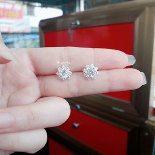 Bông tai hoa bạc đính đá 🌼 yn jewelry sl