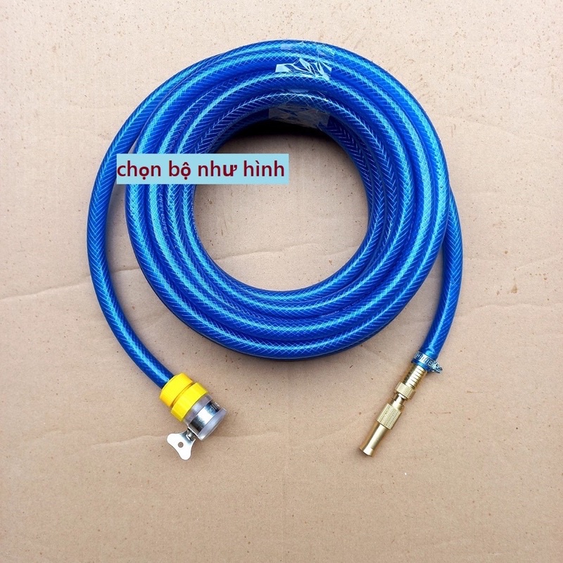 Vòi xịt rửa tăng áp lực với dây được làm từ nhựa PVC dẻo, vòi tưới cây gia đình 8 chế độ phun tiện dụng