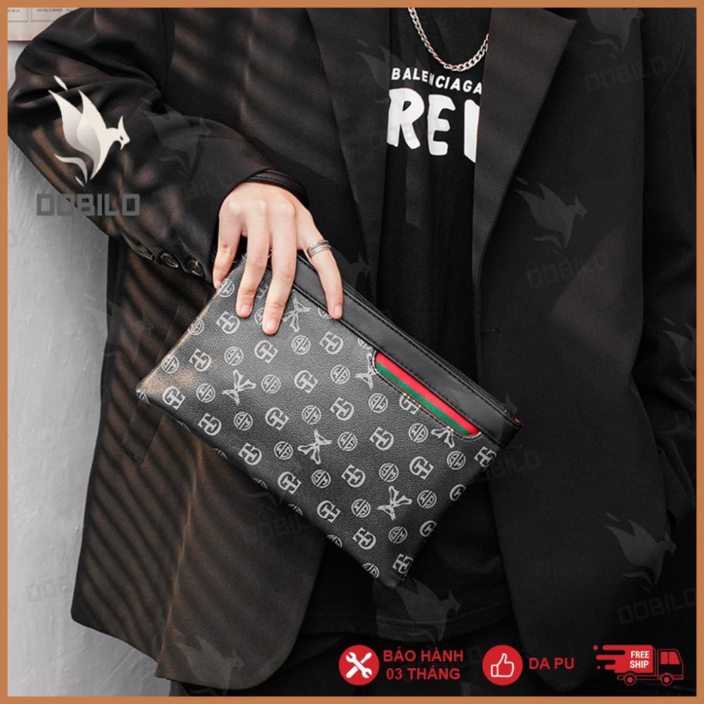 Ví Da Nam Clutch DOBILO Thời Trang Phong Cách Hàn Quốc BG09
